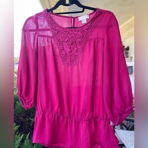 $5 add on to bundle! Ann Taylor Loft red top. Size small petite.